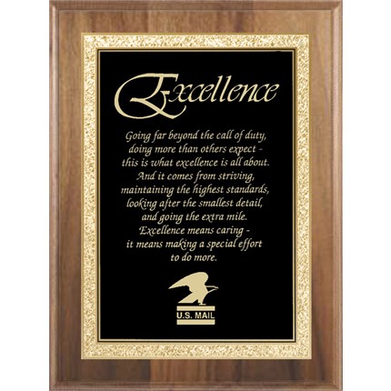 Walnut Finish And Marble Plate Plaque Series - Traditional | Wilson Trophy