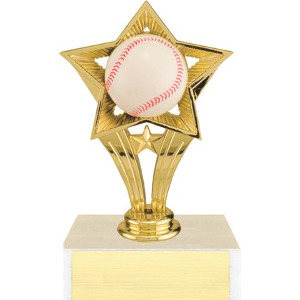 57203GS Star Blast Resin Baseball Trophy