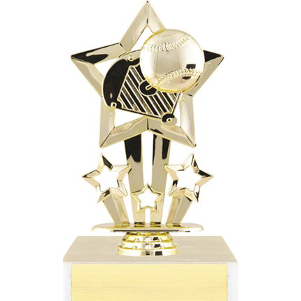 Baseball Trophy - Star Figure on Base