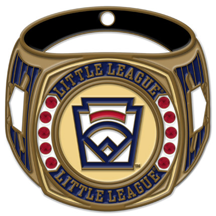 Little League Ring Series Medal - Antique Gold 3"
