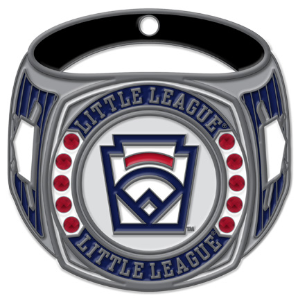 Little League Ring Series Medal - Antique Silver 3"