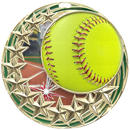 Star Blast Softball Medal