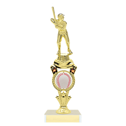 Baseball Trophy with Spinning Ball